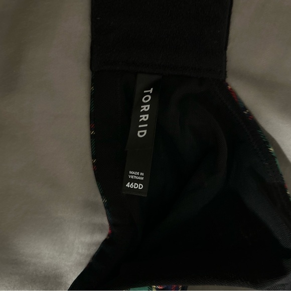 Torrid Green Plaid Dream Wire-Free Bra Size 46DD - Picture 4 of 4